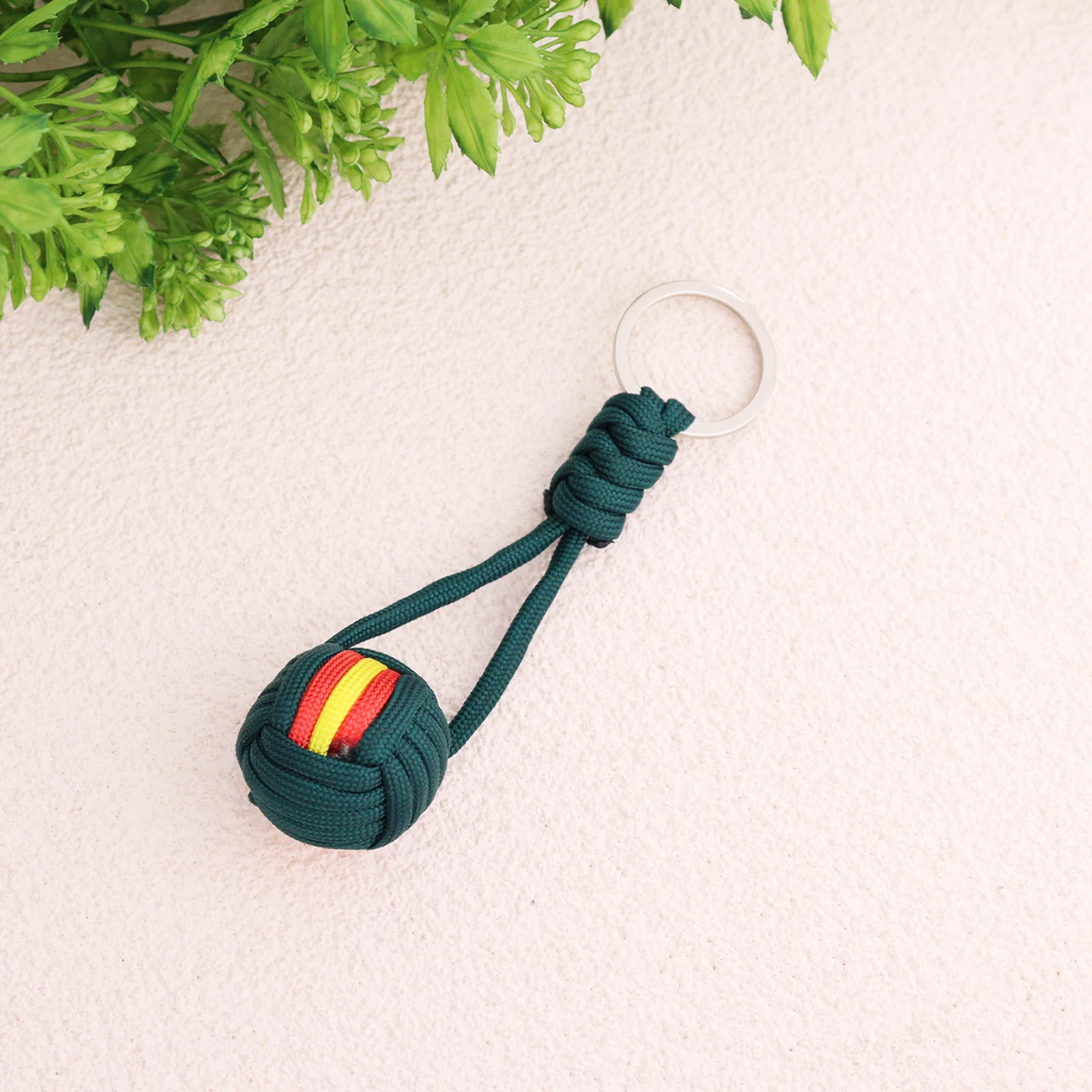Mini Polyester Ball Pendant Keychain