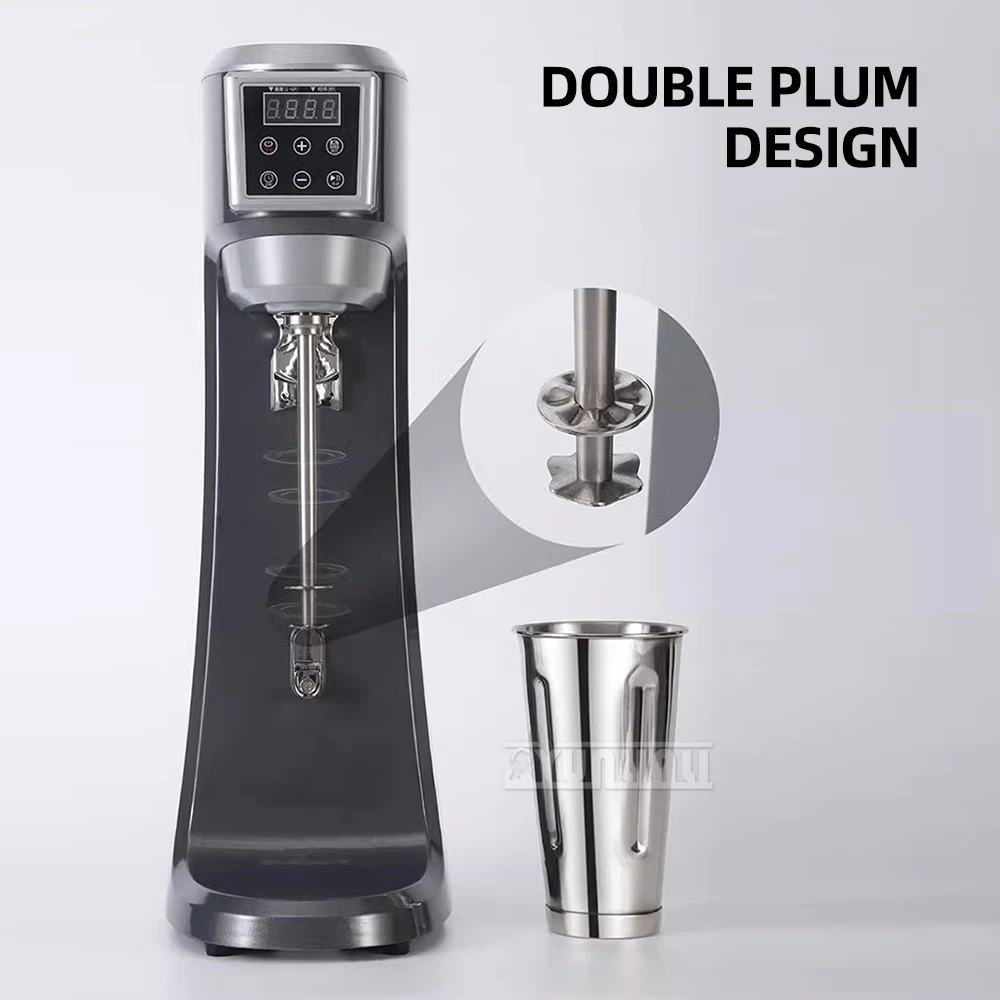 속도 및 시간 조절 가능한 상업용 믹서기, 스테인레스 스틸 싱글 밀크쉐이크 머신, 1000ml