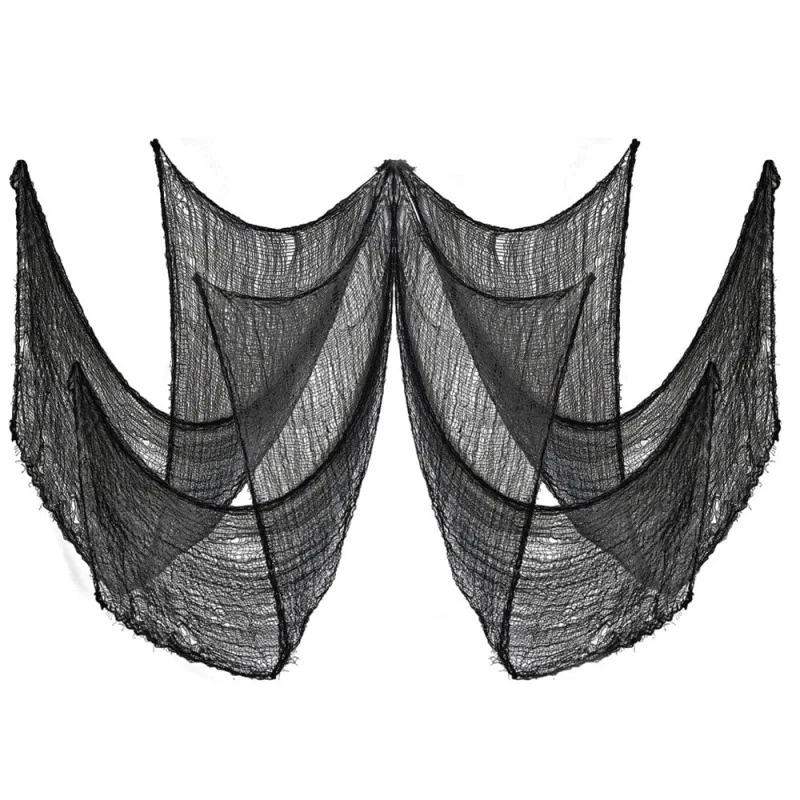 ديكور رعب الهلع مسكون ، قماش زاحف ، جدار مدخل المنزل ، إكسسوارات مشهد الرعب ، أسود ، 5 منازل ، 1 * * #3