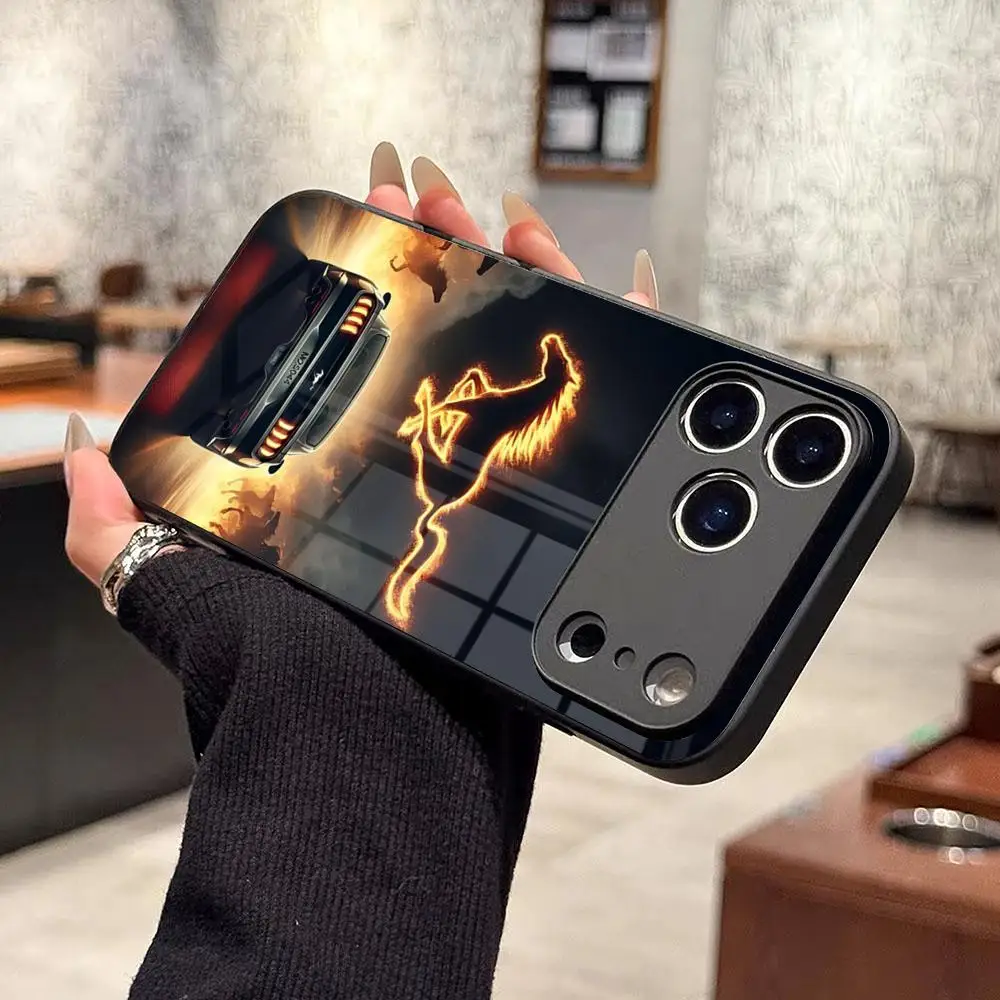 Cobra Mustang Handyhülle für iPhone 18 17 16 E 15 14 Air 12 11 13 Pro Max Mini Plus Glasabdeckung