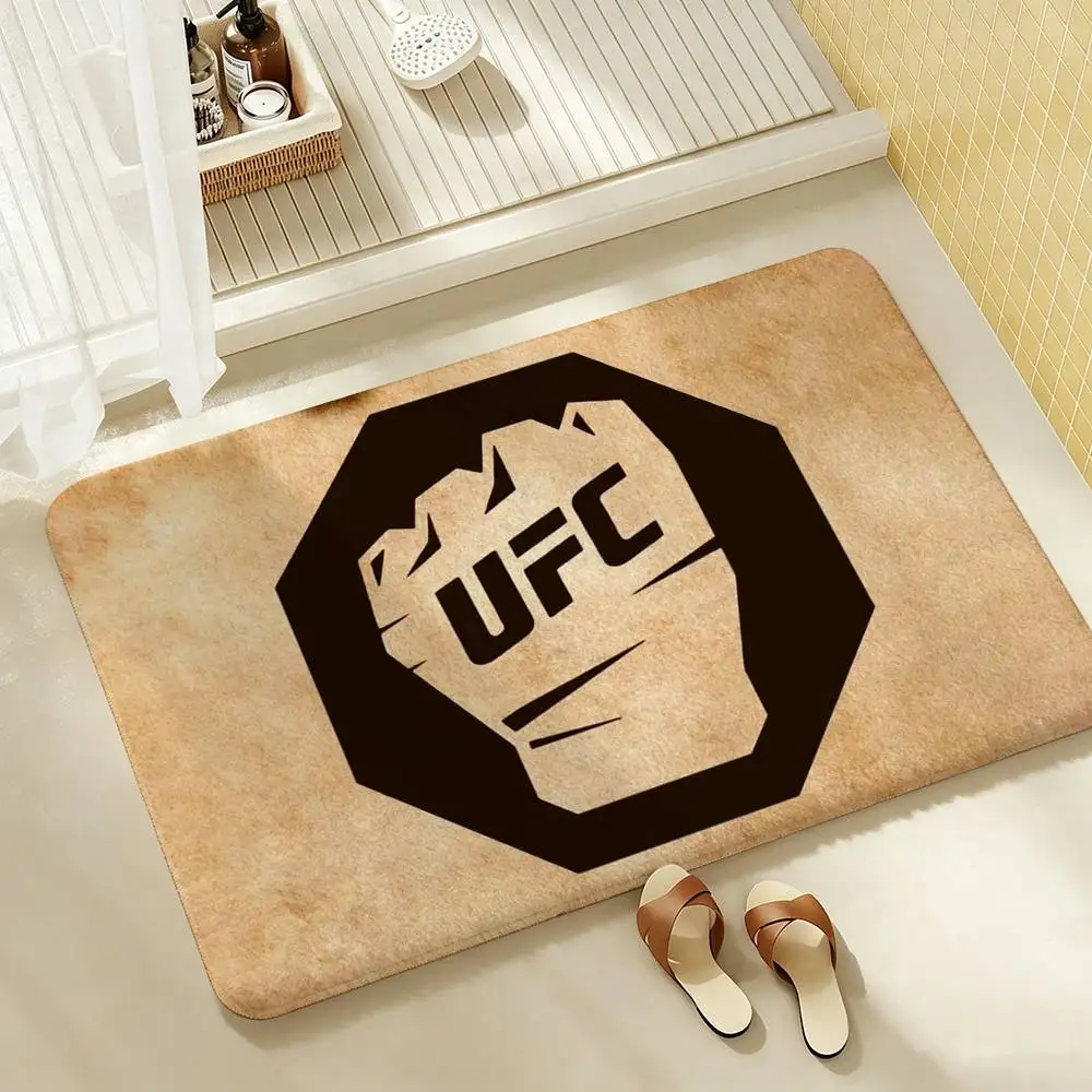 UFC Logo  Shower Room Absorbent Small Floor Mat Soft Comfortable Decorative Foot Mat