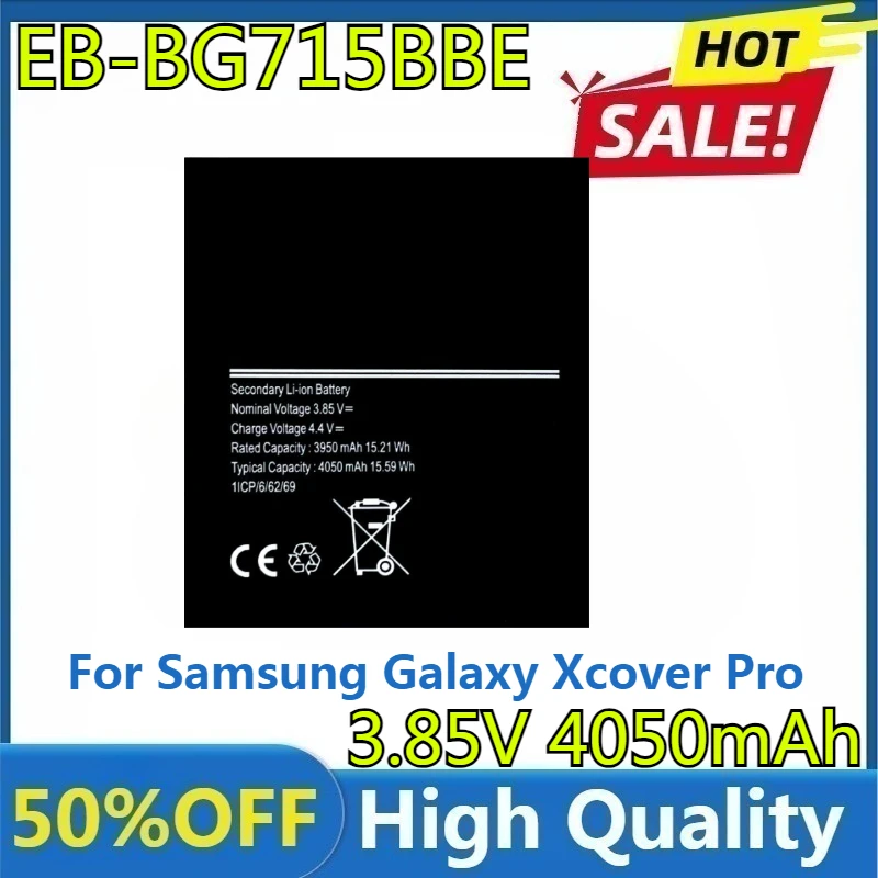 

New EB-BG715BBE Battery For Samsung Galaxy Xcover Pro G715 Xcover 6pro Repair Part Capacity Tablet Batteries Bateria