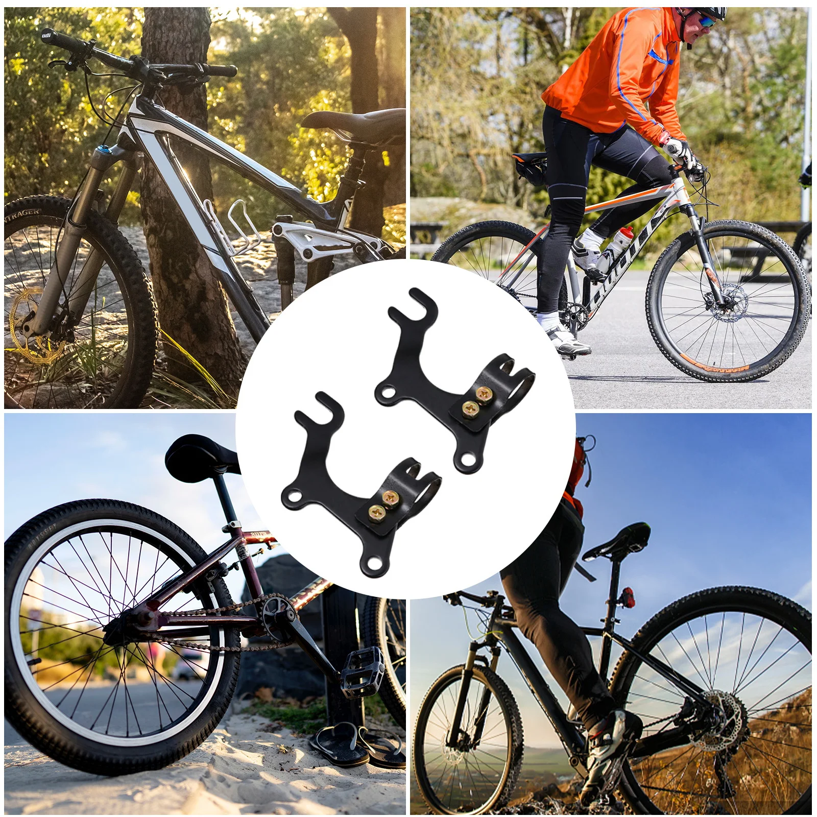 

2Pcs Adjustable Disc Brake Bracket Bike Adapter Mounting Holder for Bicycle Brake Upgrade and Frame Conversion