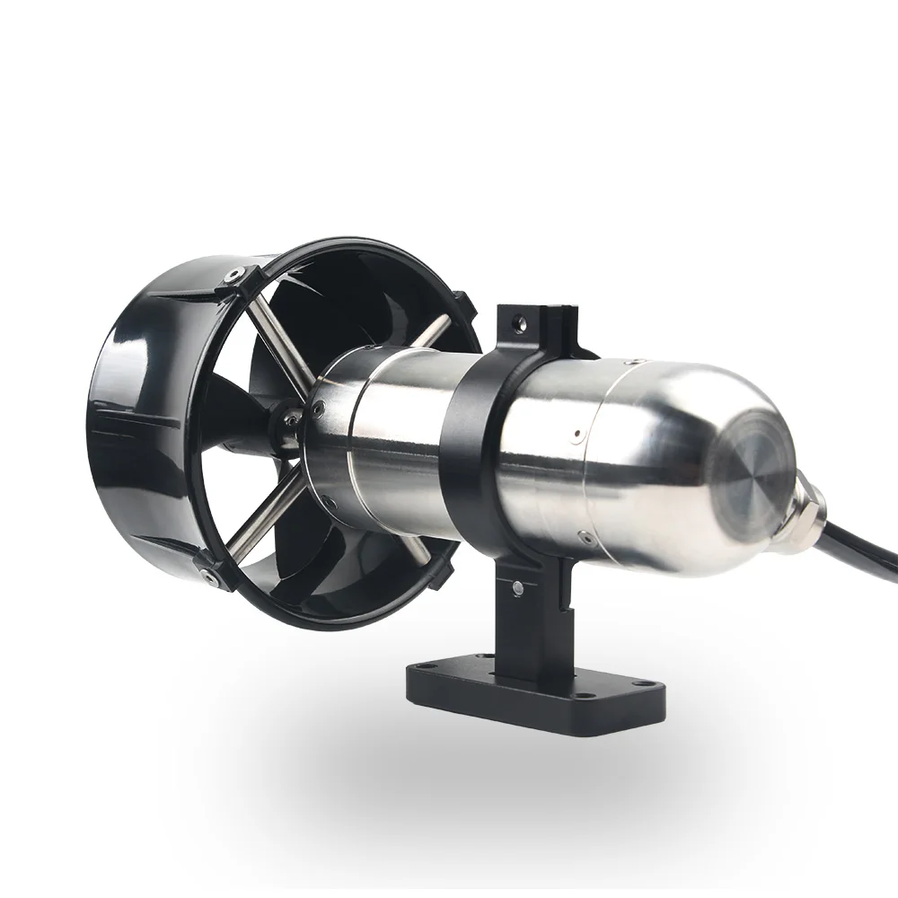 FATJAY KYI-8ET 24V/48V 8kg propulsor submarino de empuje, FOC ESC incorporado, carcasa de acero inoxidable 316 para tablero de pulpa de barco RC