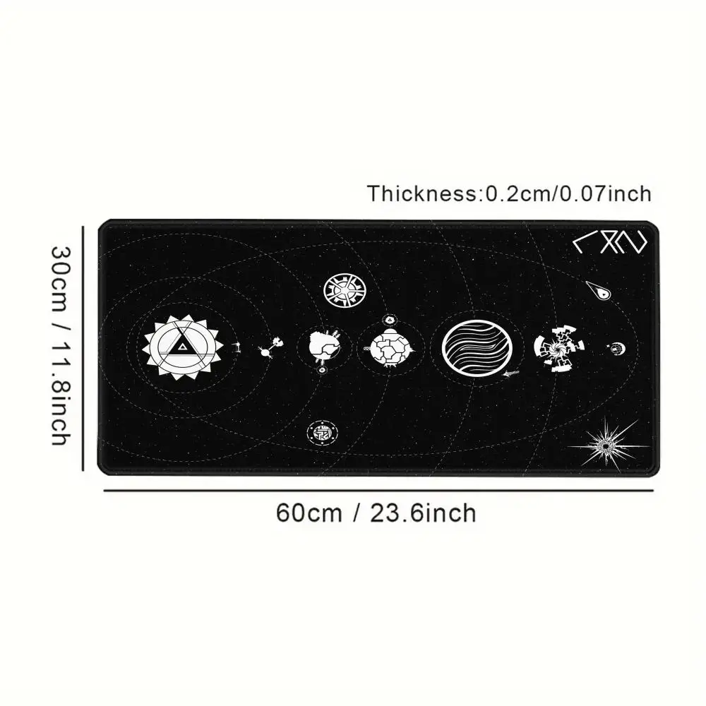 

Mouse Pad Black And White Anime Keyboard Pad Laptop Outer Wilds Solar System Desk Mat PC Gaming Accessories Mousepad XXL Carpet
