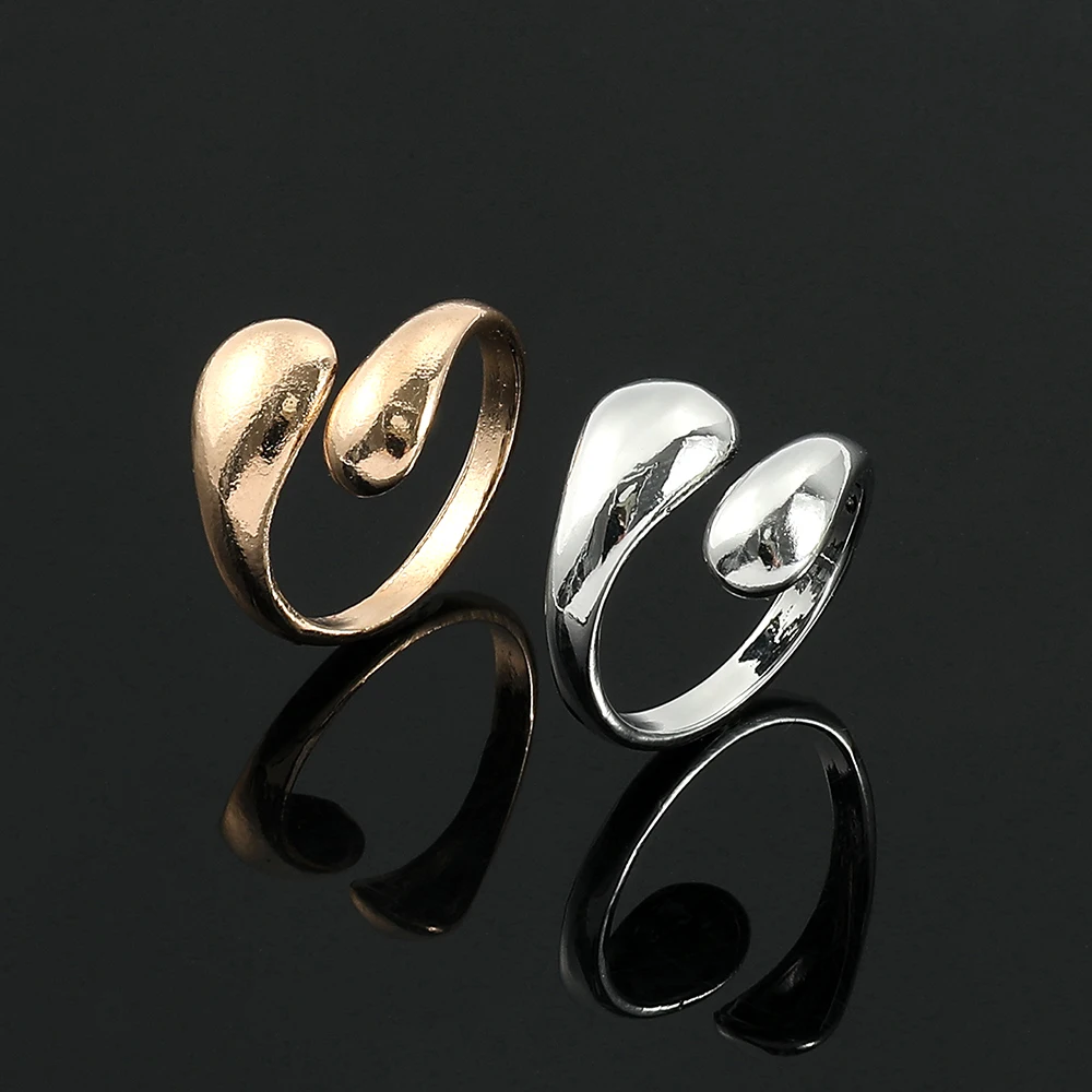 Fashion Luxury Simplicity Water Drop Rings Women Couples Engagement Rings Jewelry New Trendy Party Accessories Gifts