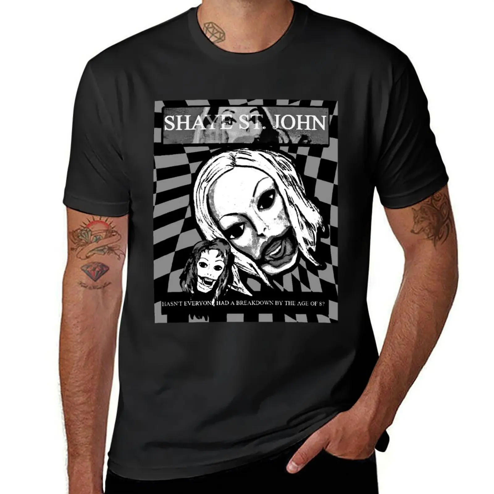 

Shaye Saint John T-Shirt blanks plus sizes blacks new edition black t shirts for men