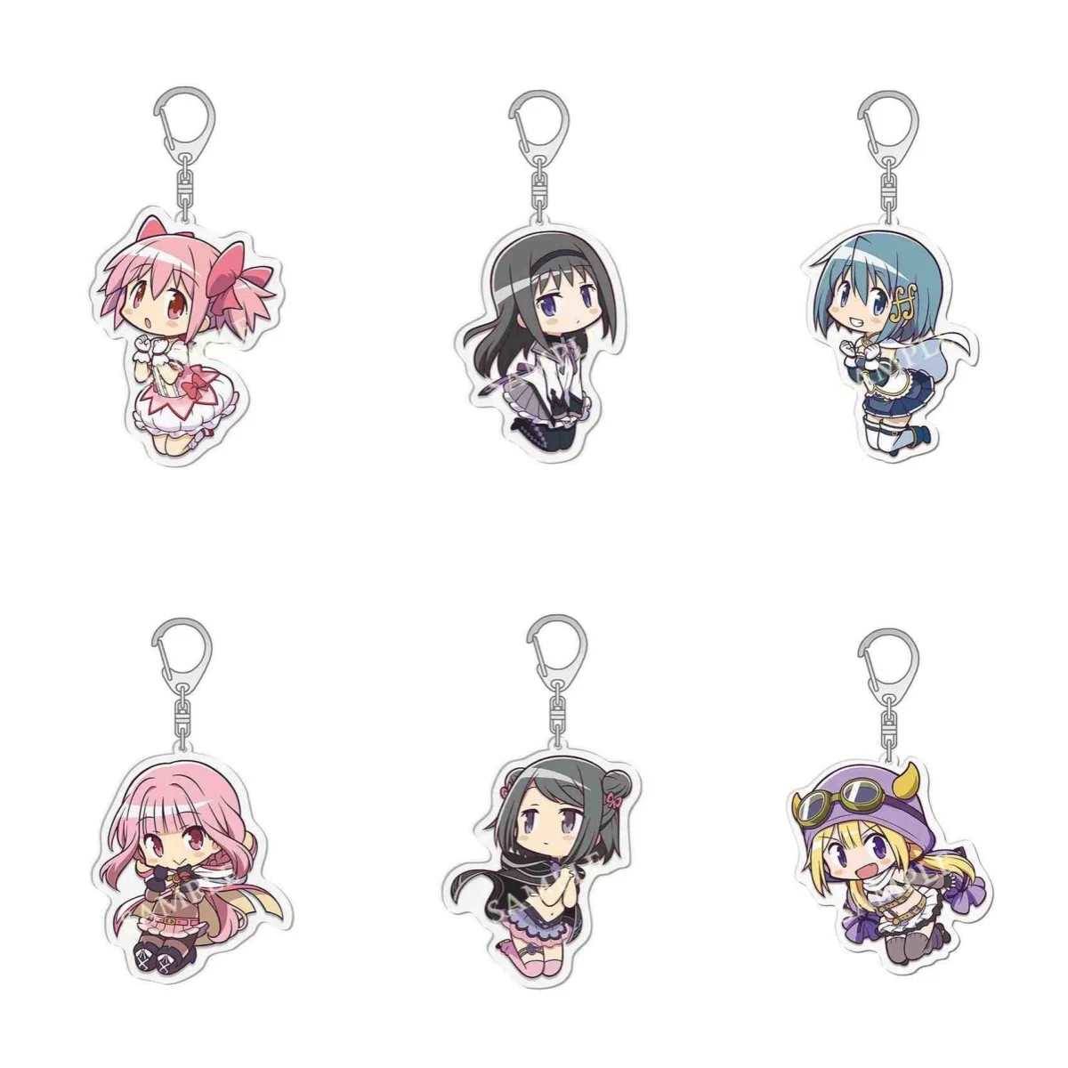 

Anime Puella Magi Madoka Magica Acrylic Keychain Kaname Akemi Homura Miki Sayaka Tomoe Mami Kyoko Key Chain Ring Fans Gifts