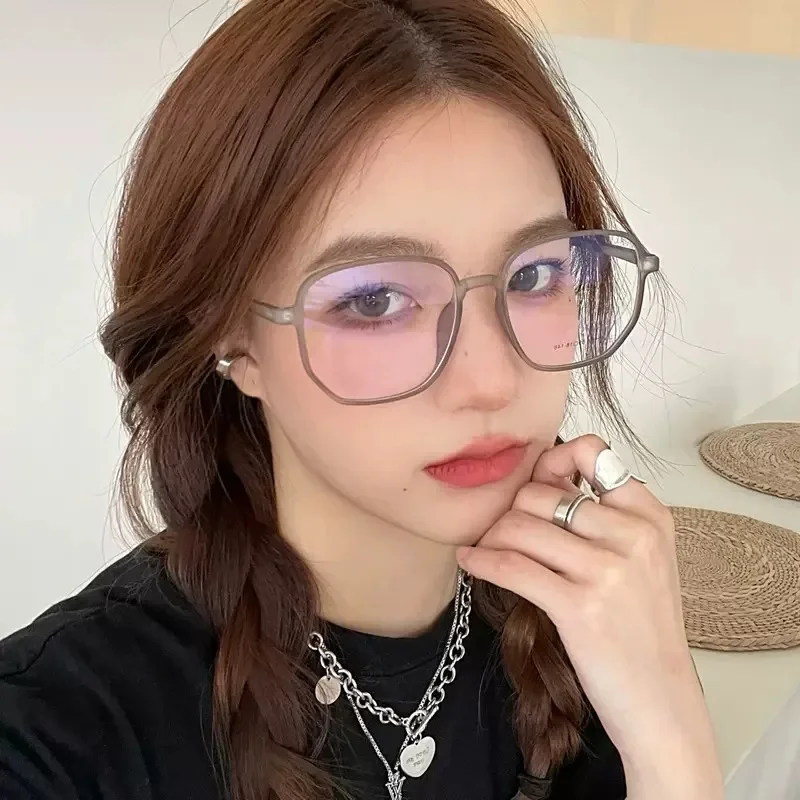 Ultra Light Myopic Glasses Vintage Square Frame Short Sight Eyewear Blue Light Blocking Eye Protection Near Sight Eyeglasses image 2