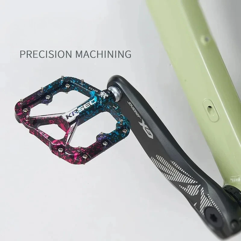 

KRSEC Bicycle pedal made of aluminum alloy, ultra-lightweight and sealed 3Bearing mountain bike pedals Accessories Mountain 1pcs