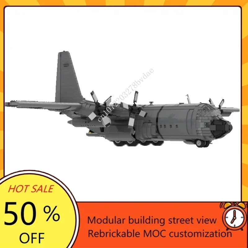 5257PCS MOC WW2 Militaire Vliegtuigen Legacy C-130H Hercules Vechter Model Aangepaste Puzzels Technologie DIY Montage Verjaardag Speelgoed Gift