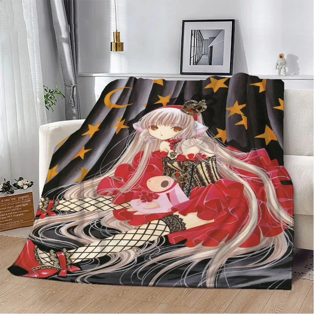 New Arrival Chobits Anime Warm Blankets for Cold Boho Blanket King Size Home Interior Beach Towel Fluffy Plaid Bed Throw Knee &