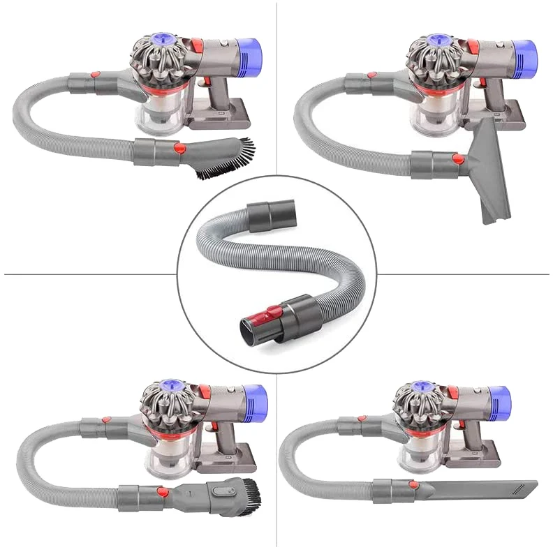 Flexible Crevice Tool + Retractable Hose Kit for Dyson V8 V10 V7 V11 Vacuum Cleaner,As Connection and Extension