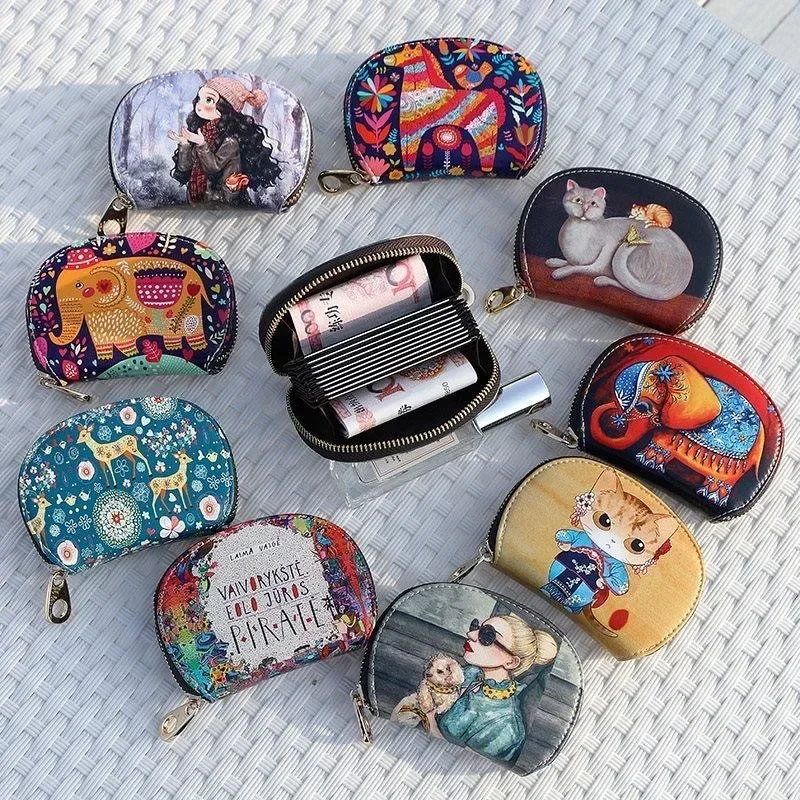 

Multi-Card Cartoon Mini Coin Purse, Cute Card Holder, Portable Storage Bag