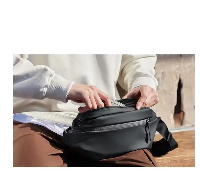 Xiaomi Mijia-Bolsa Multifuncional Esportiva Peito, Bolsa de Ombro Lazer, Bolsa para Cinto, Design Impermeável, Exterior Essencial, 2024