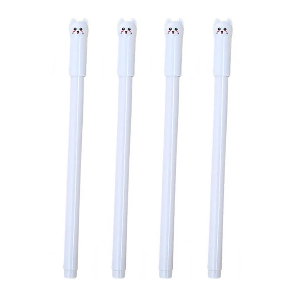 Ergonomic Gel Pen Cute Cat Design Gel Pens with Fine 0.5mm Point for Smooth Writing Comfortable Grip Quick-drying Ink for Easy