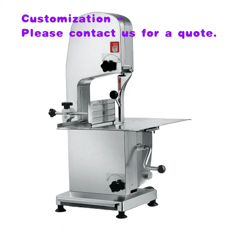 Sierra de cinta para cortar carne de res, cerdo, costillas, huesos y pescado.