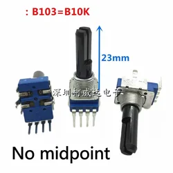 20pcs，Single turn potentiometer，RK11，B10K，4Pin，Shaft length 23mm，Volume knob on the mixing console