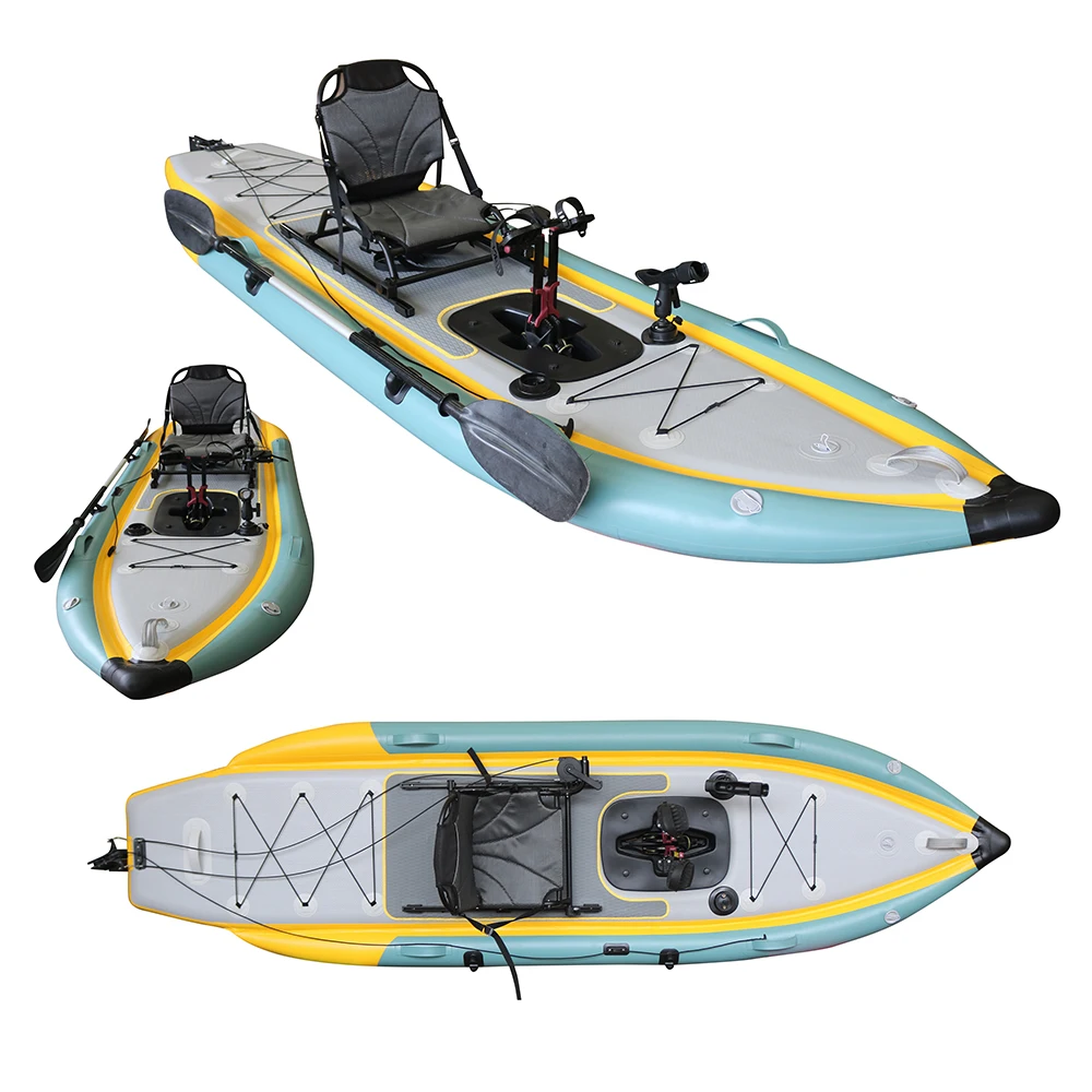 Opvouwbare opblaasbare PVC zit - Fishing Kayak Sit On Top recensie en prijs