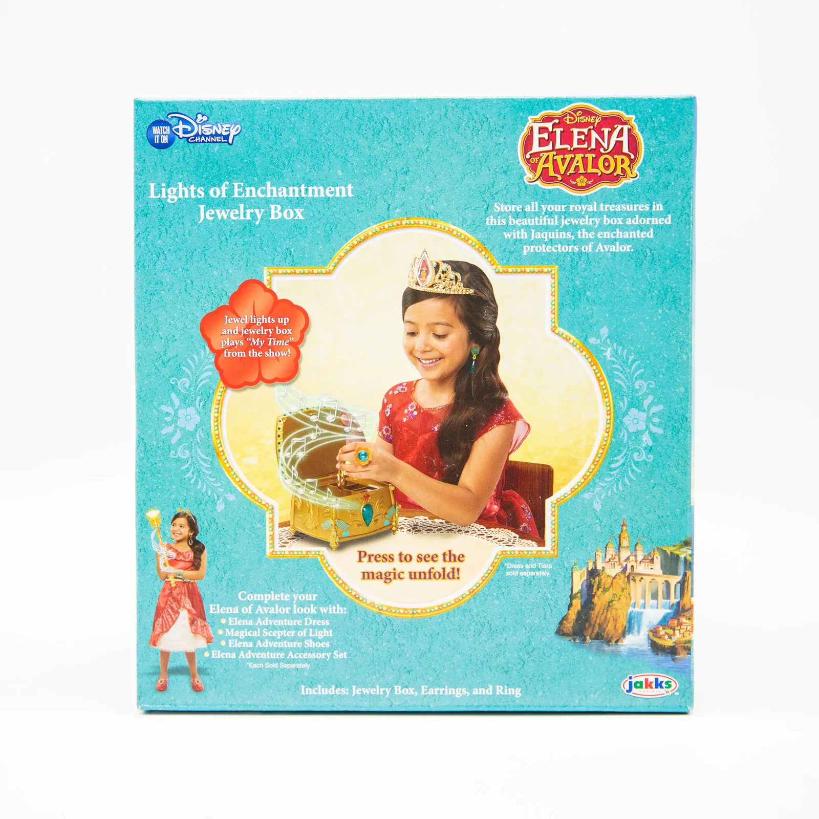 Disney Princess Elena Avalor Light of Enchantment Jewelry Box Gifts Toy Model Anime Collect Ornaments