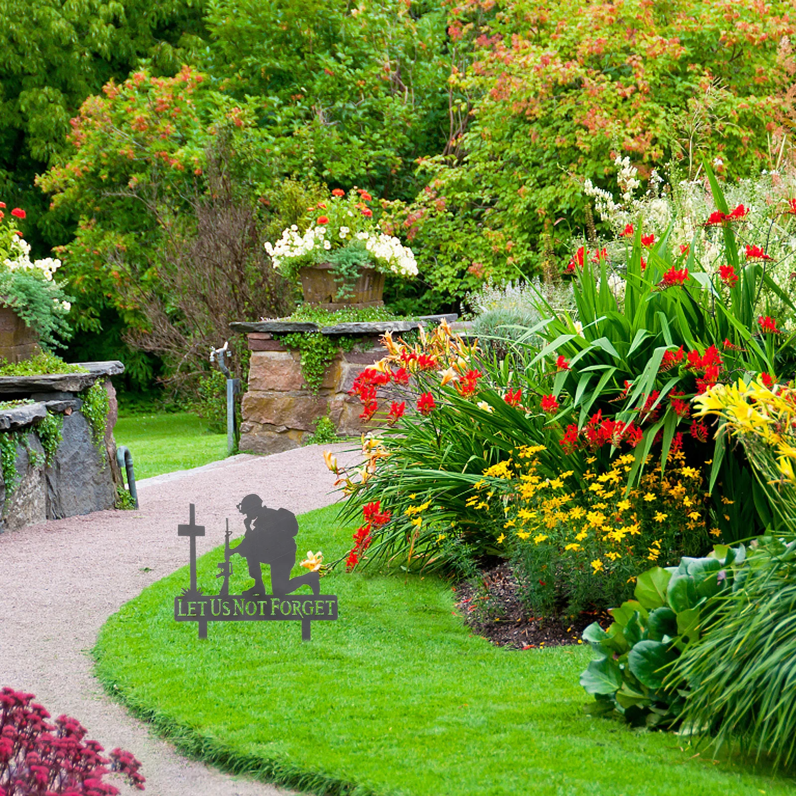 

Metal Soldier Stake Memorial Day Yard Decoration Patriotic Outdoor Garden Decor Veterans Day Remembrance Sign Ornament