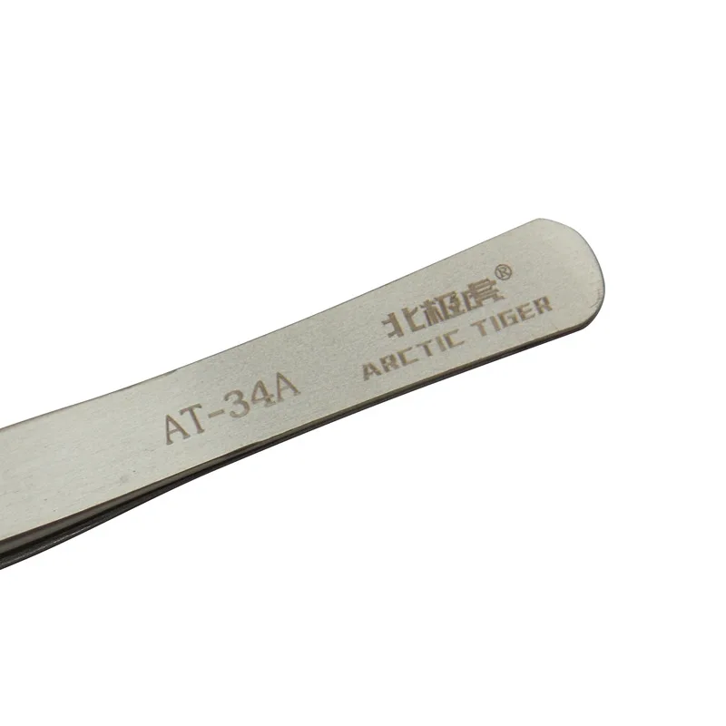 Stainless Steel Flat Wide Tweezers for Laboratory Clamping Stamp, Electronic Industry Tools, Industrial Tweezers, 120mm