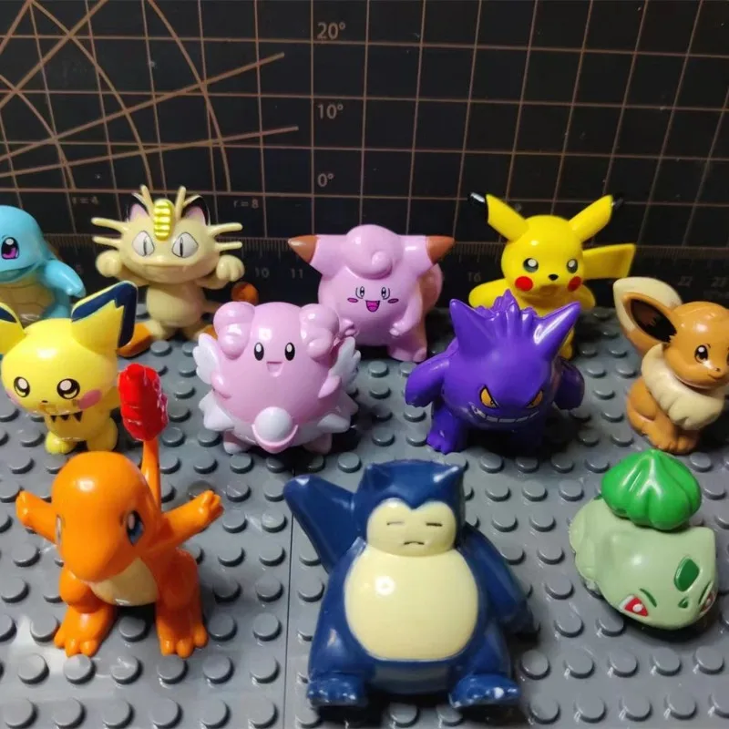 Pokémon Assembly Toy Anime Minifigure Building Blocks Set of 11 Pikachu Snorlax Building Blocks People Children's Model Gifts