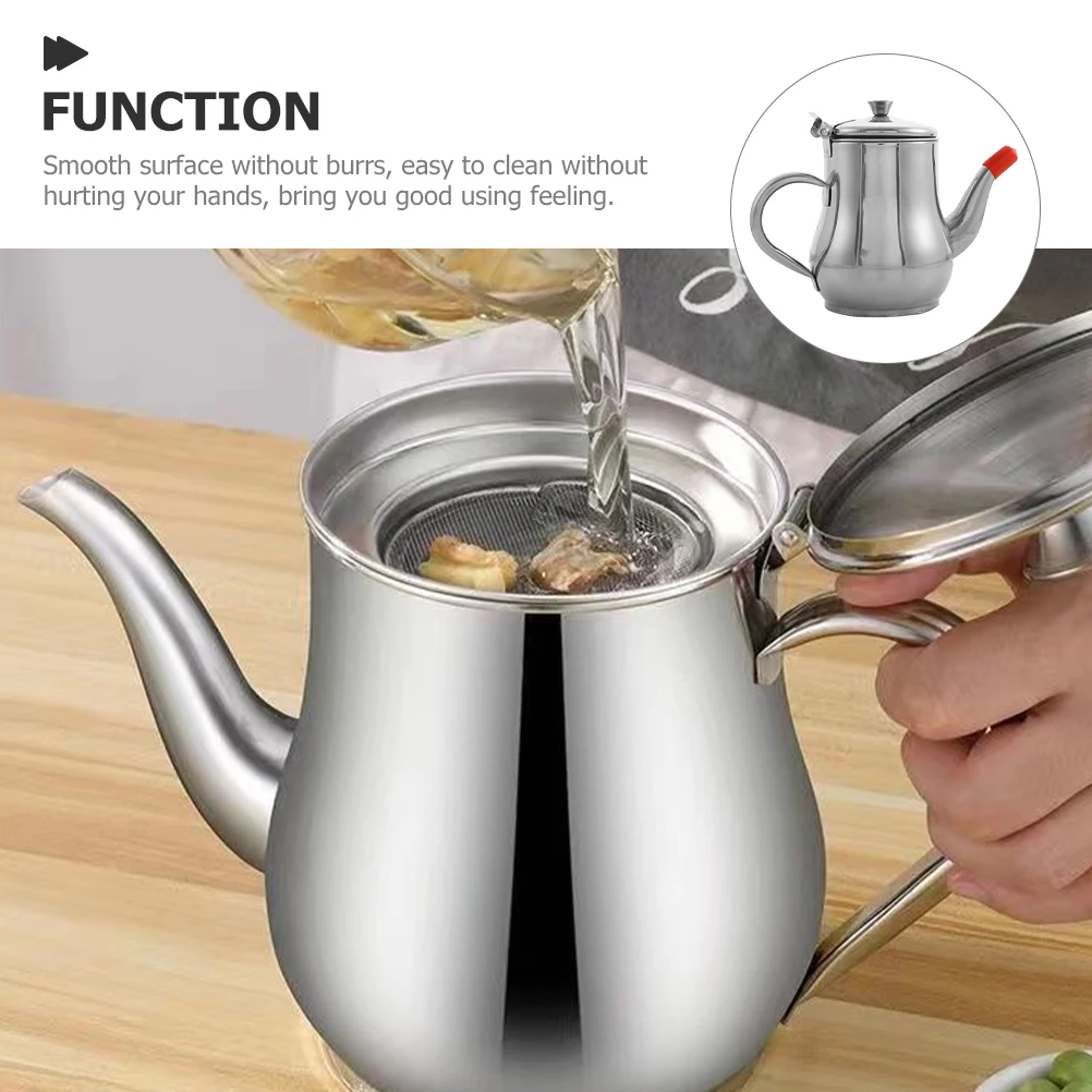 

Stainless Steel Oil PotKitchen Storage Grease Container Filter Strainer Heat Resistant Household Cooking