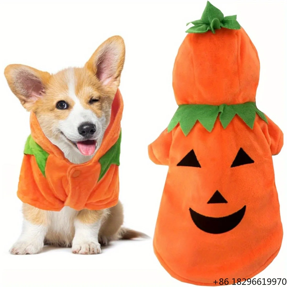 Halloween Pumpkin Striped Shirt Funny Fashion Small Dog Winter Pet Clothes