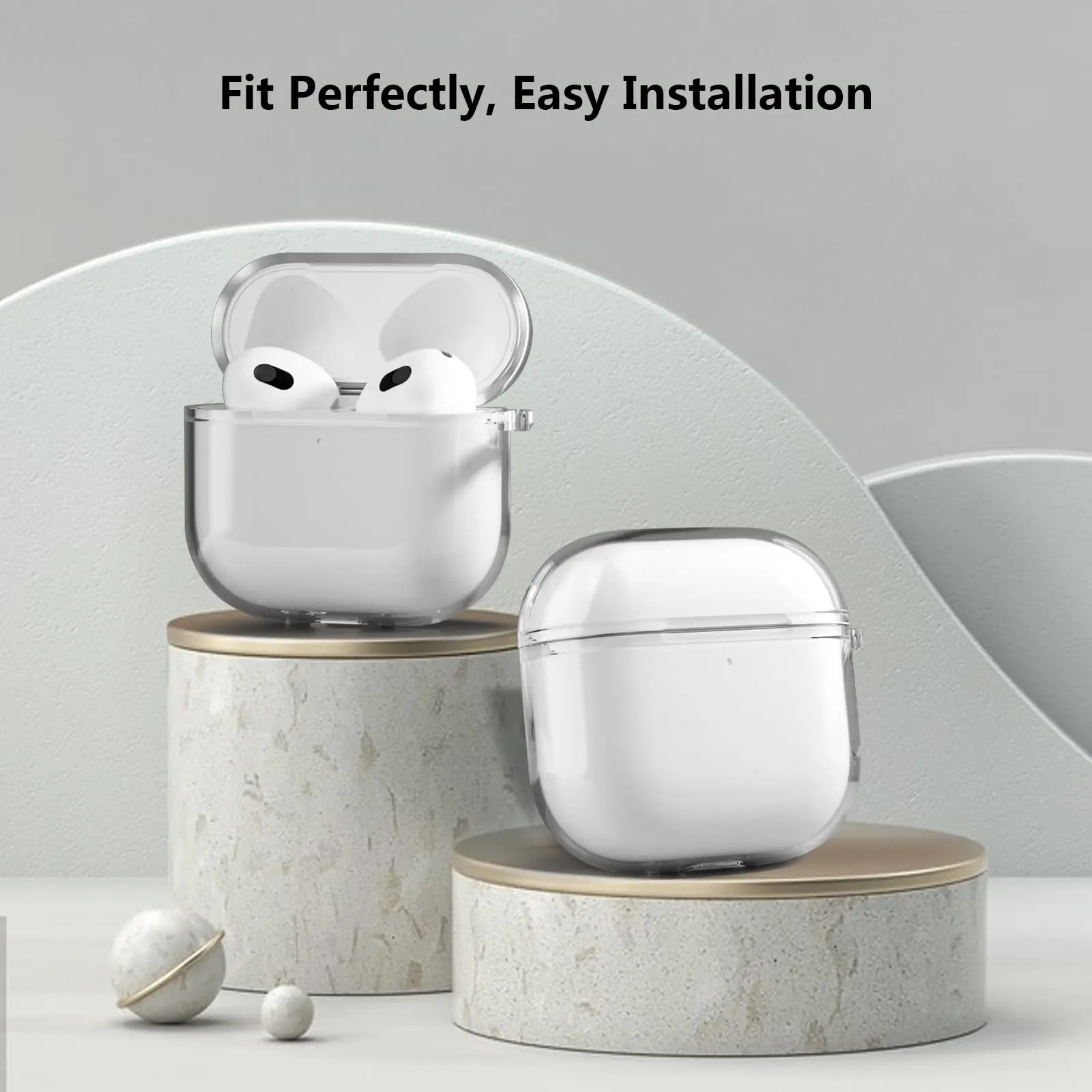 Clear Case for Airpods 4 Case 2024 Full Protective Case with Cleaning Kit Case Cover Soft Shockproof TPU Case for Airpods 4