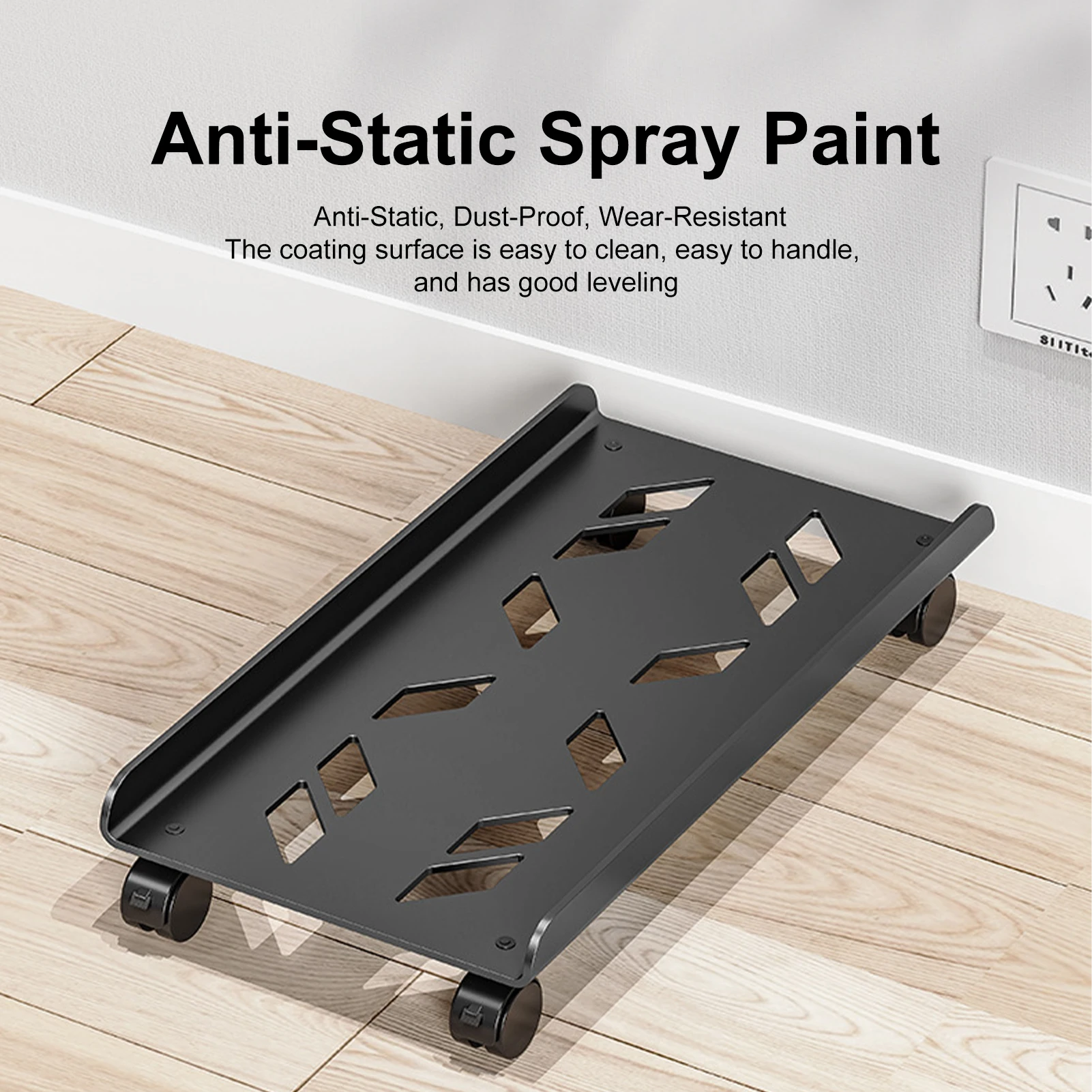 โทรศัพท์มือถือคอมพิวเตอร์ Tower โลหะ Heighten ย้ายคอมพิวเตอร์ CPU ฉนวนกันความร้อนขาตั้งรถเข็น Universal ล้อสำหรับ PC เคสคอมพิวเตอร์