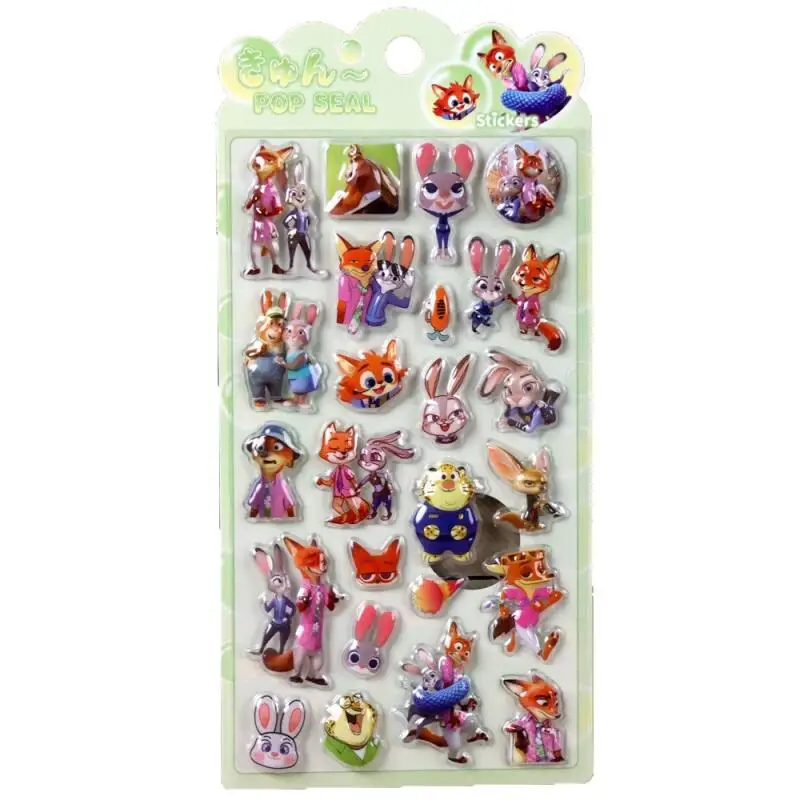 Disney Zootopia animated movie merchandise stickers phone cases water bottles refrigerator account books birthday party stickers