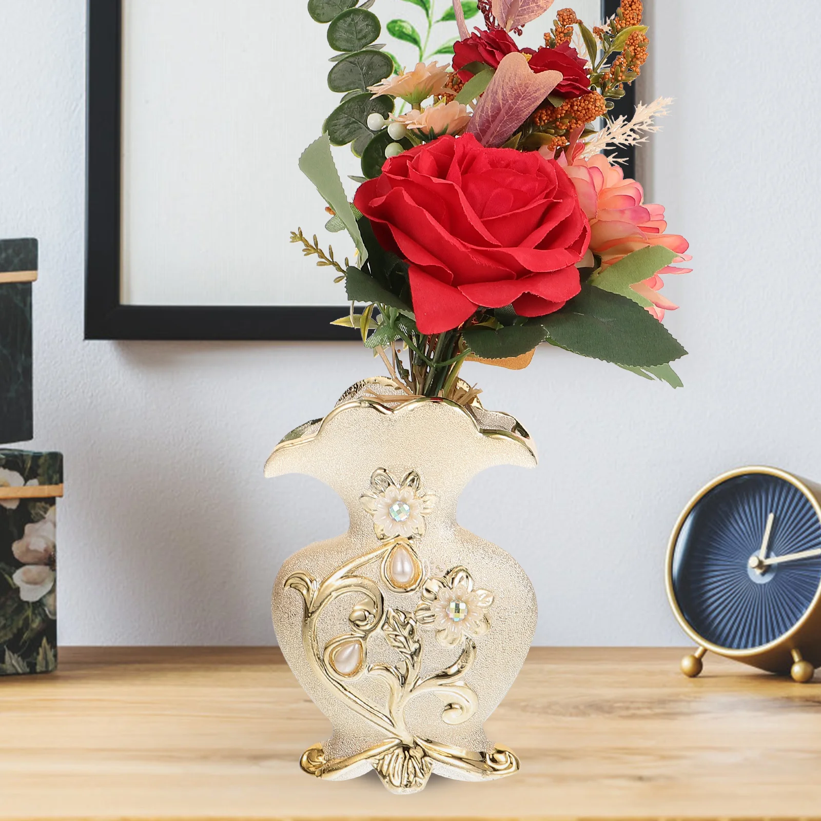 

Porcelain Vase Small Pottery Bouquet Shape Ceramic Flower for Flowers Decorations