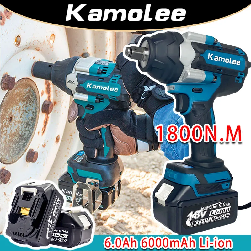 Kamolee 핸드 드릴 배터리 전동 공구 지지대, 18V, 6000mAh 리튬 이온 배터리, BL1860