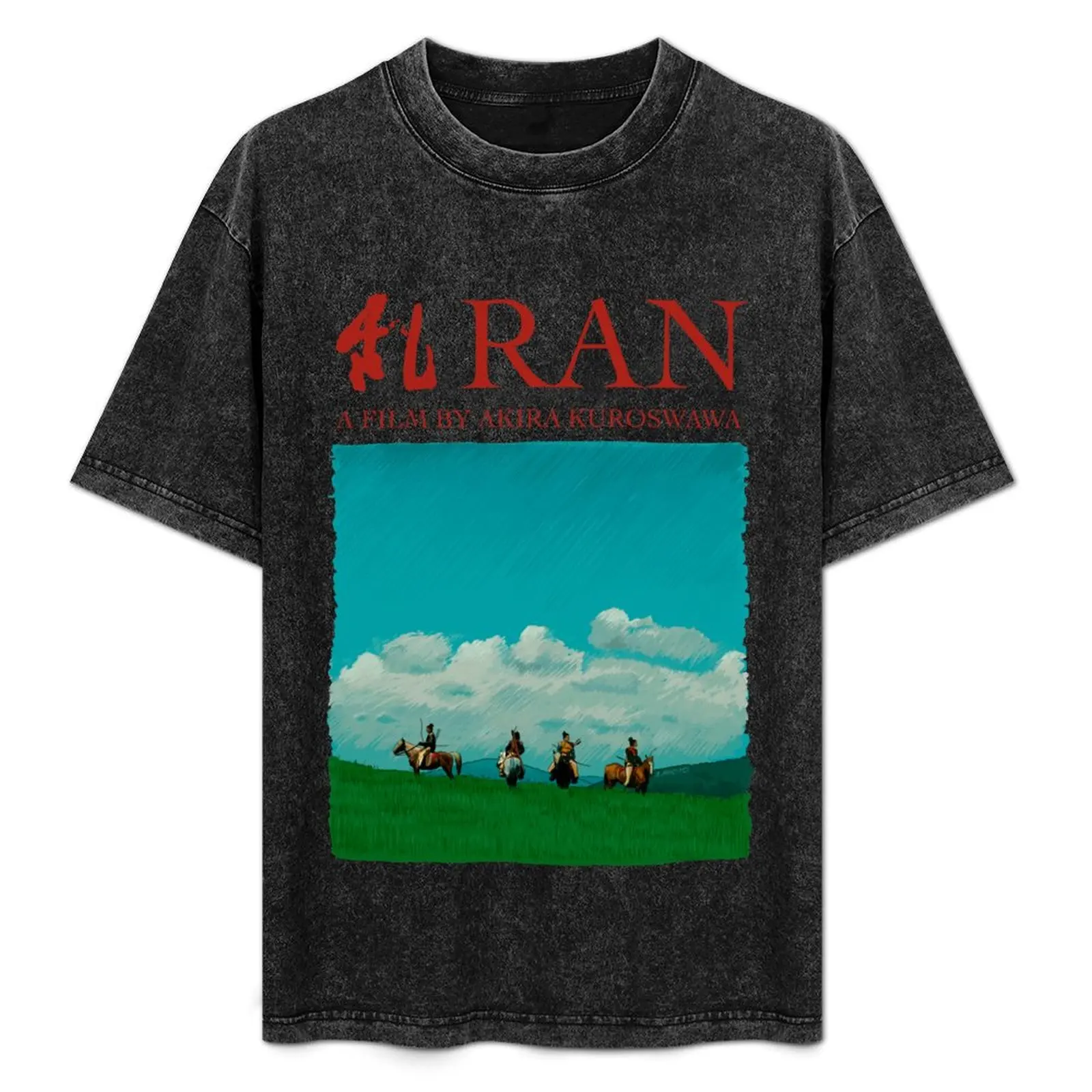 Ran by Akira Kurosawa Illustration T-Shirt customs design your own heavyweights big and tall t shirts for men