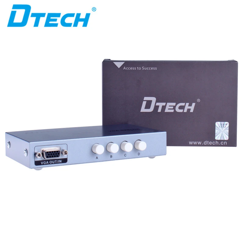 DTECH دقة R&D احترافية 2560X1600@60 هرتز 4 في 1 خارج VGA Video Splitter Switch لـ DDC #2