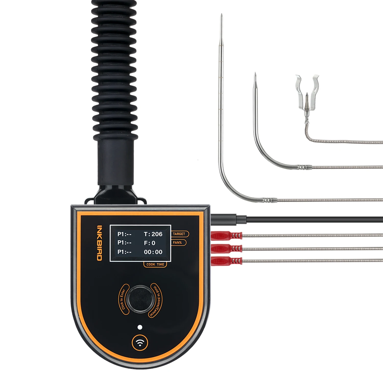 inkbird controlador de temperatura digital inteligente forno sem fio bluetooth fumante leitura precisa rapida isc007bw 01