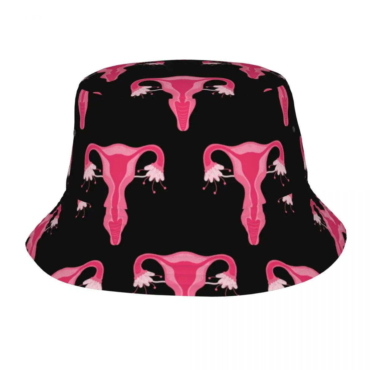 

Woman Uterus Ovaries Bucket Hat Bob Fisherman Cap Outdoor Travel Sun Visor Fashion Panama