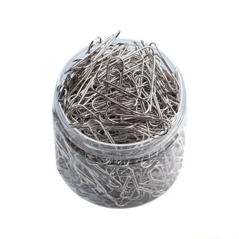 Paper Clips for Document Organization, High-Carbon Steel Fasteners in Clear Container for Office, School and Home Use
