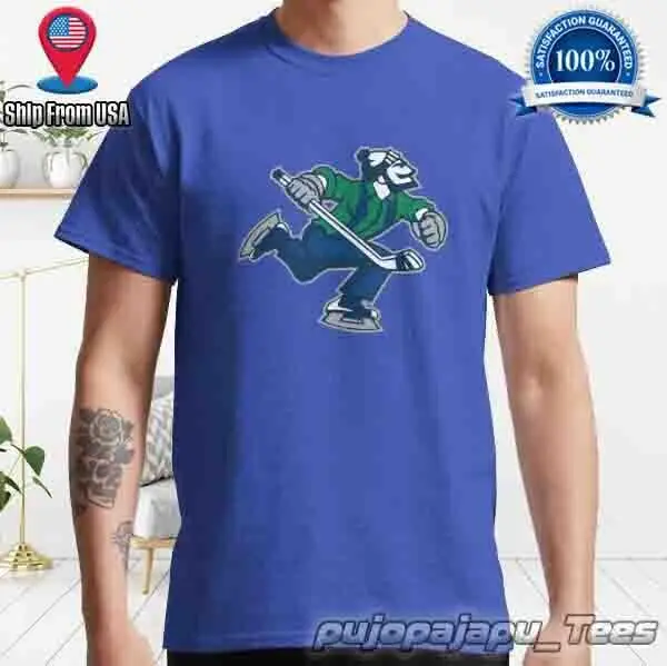 New Item Canucks Classic American Funny  Logo Men's T-Shirt Size S-5XL