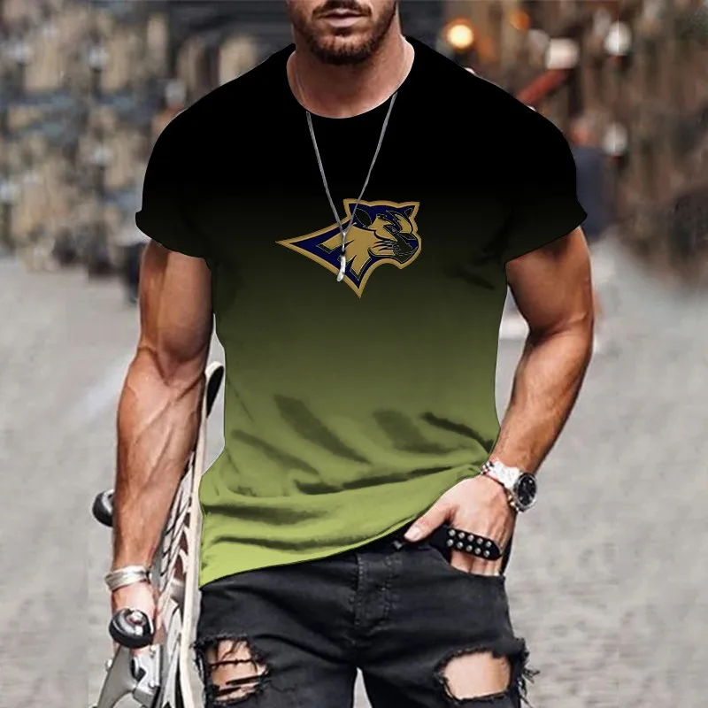 Nueva camiseta de moda de verano de manga corta para hombre con estampado degradado 3D،ropa de calle غير رسمية، #3