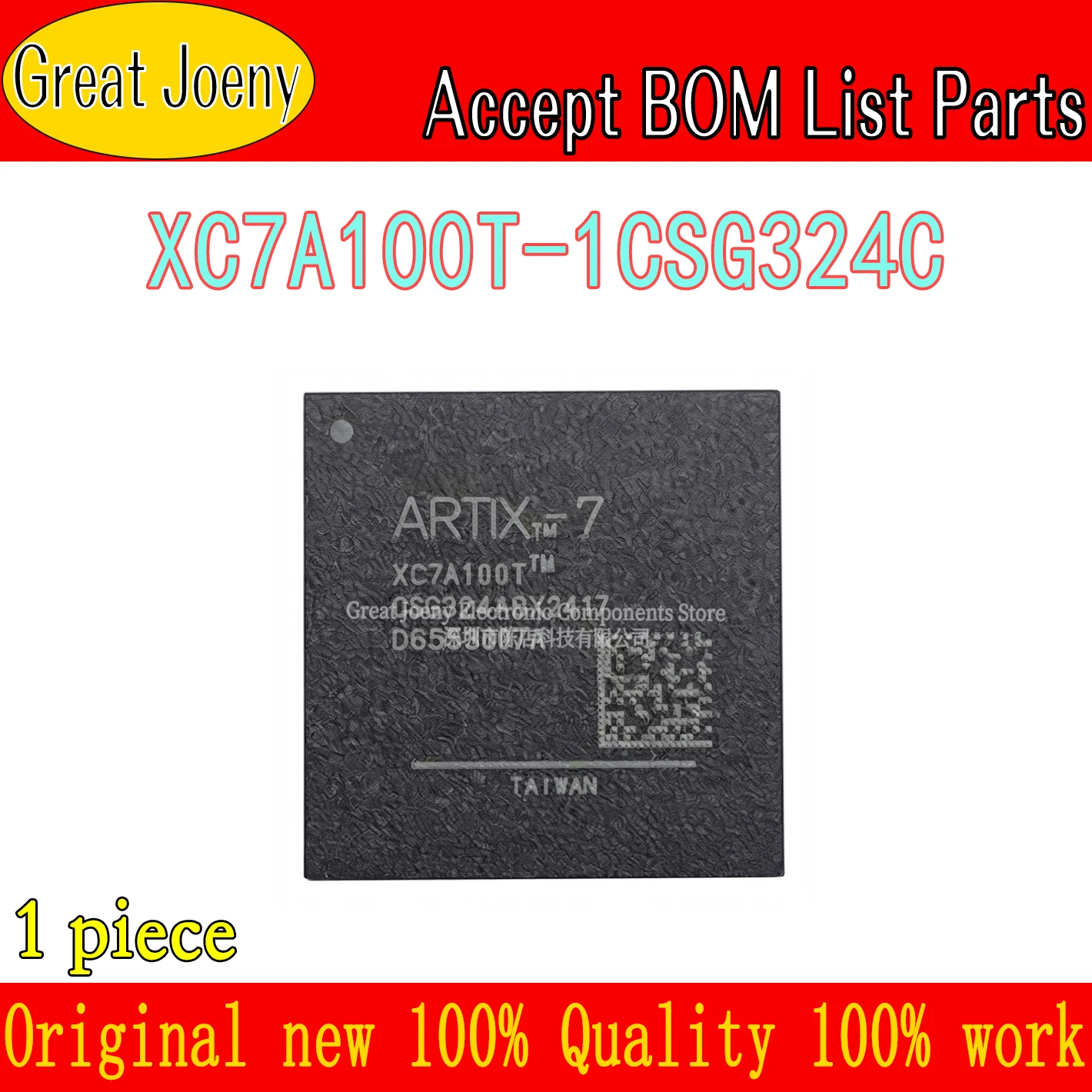 100% New Original XC7A100T-1CSG324C XC7A100T IC Chipset CSBGA-324 Bulk Best Price Plastic Casing