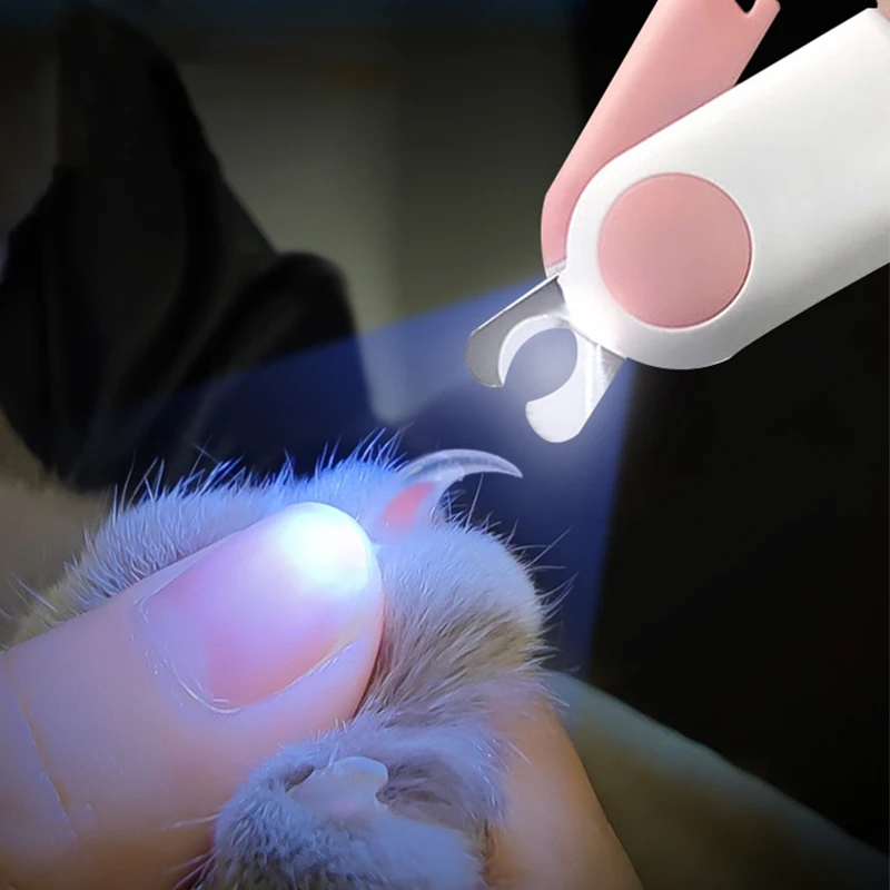 Professional Pet Nail Clipper with LED Light can illuminate the bleeding line Pet Claw Scissors Avoid Over Cutting for Dogs Cats