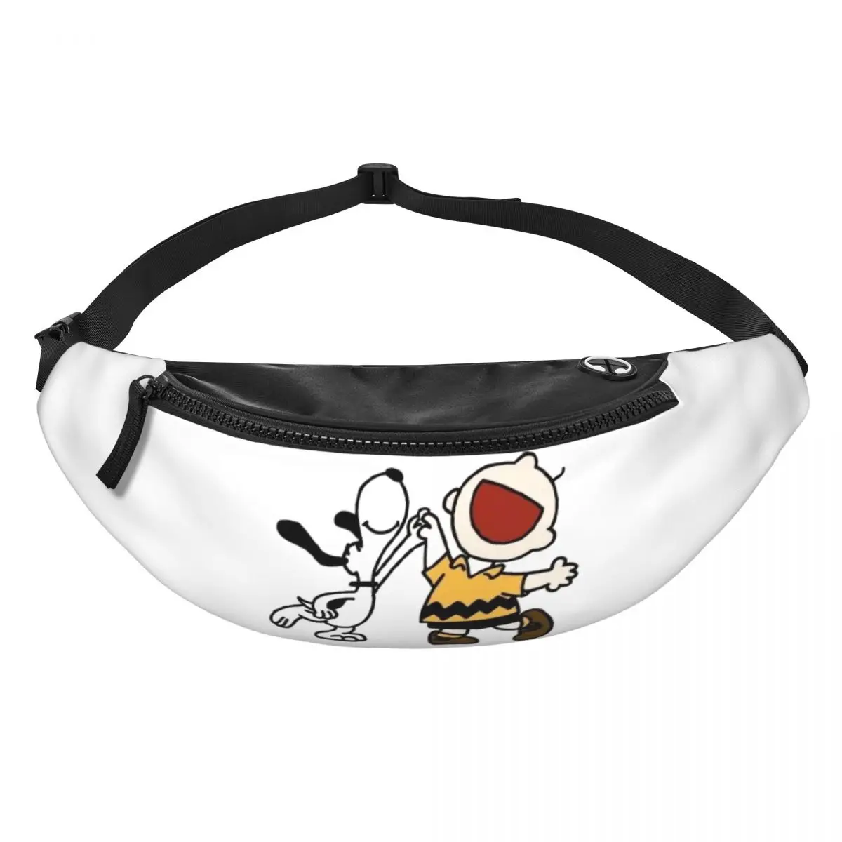 Custom Happy S-Snoopys Fanny Pack for Men Women Cool Crossbody Waist Bag Cycling Camping Phone Money Pouch