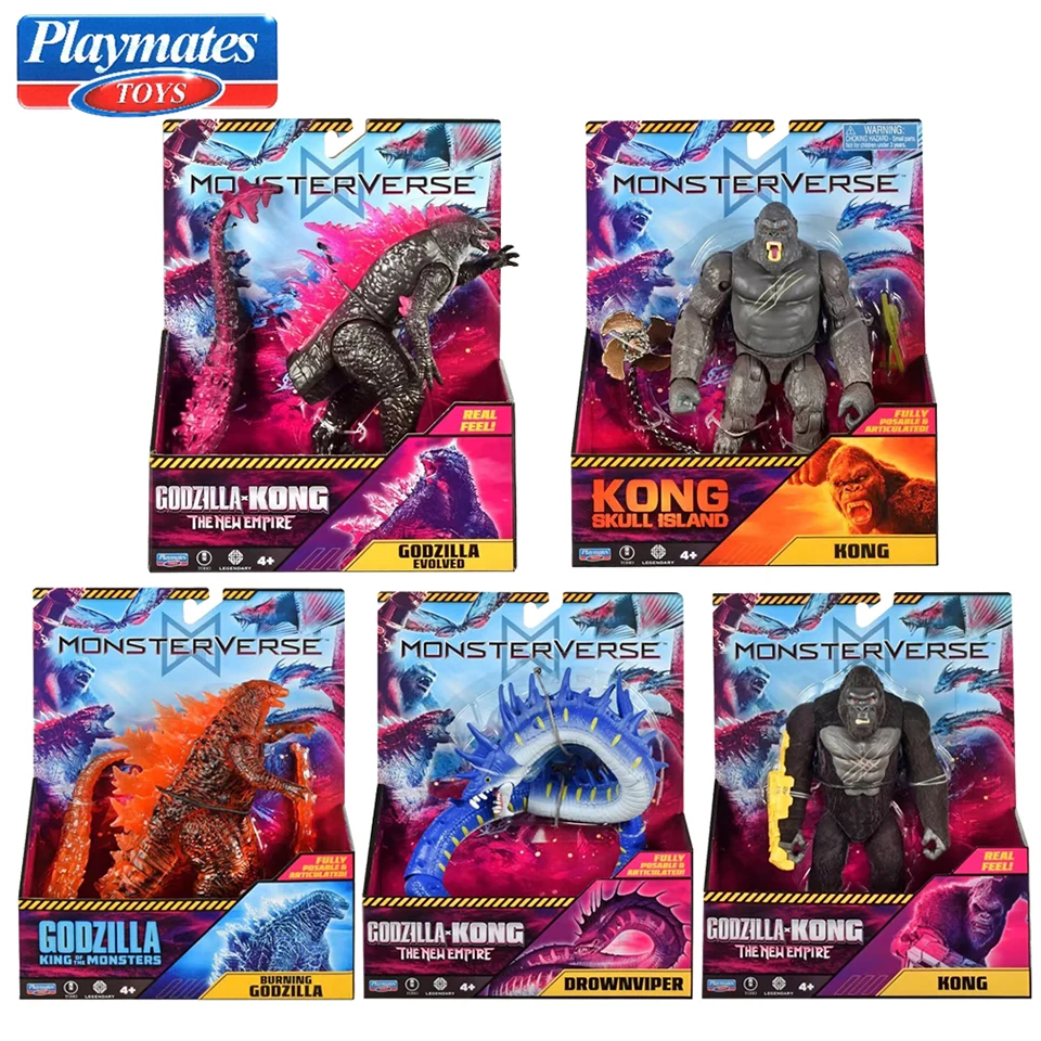 

Original Playmates Godzilla Vs. Kong Action Figures Frost Vark Mothra Articulated Model Collectible Toys Birthday Gifts for Boys