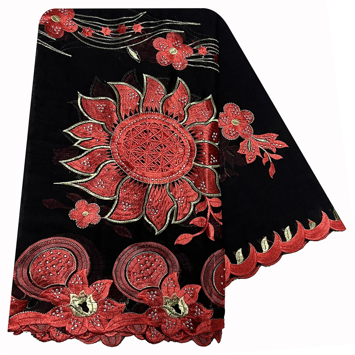 

2025 New Hot Sale African Women 100% Cotton Hollow Out Devise Scarf Muslim Women Hijab Scarfs Big Size Cotton Scarf for Shawls