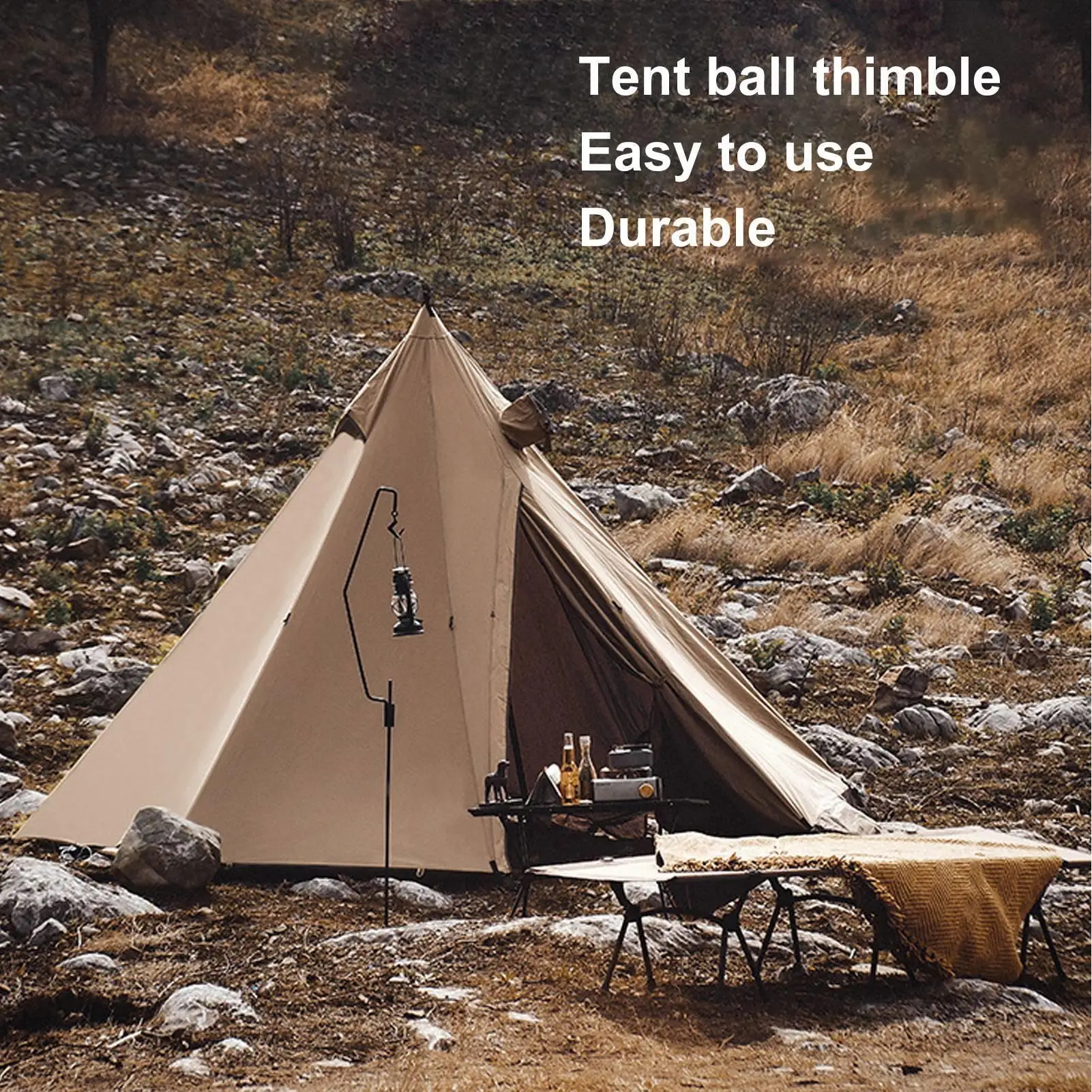 for 8mm Tent Pole Tips - Durable Anti-Puncture Thimble Supports for Stable for picnic Tents