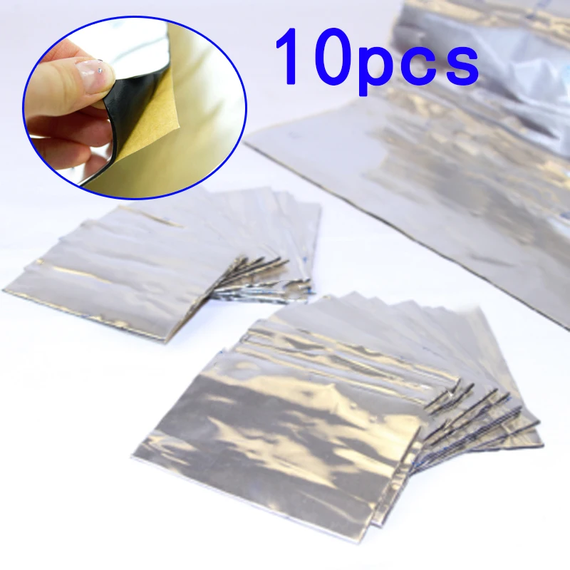 Panel Car sound insolation Damping Shock Absorber Plate 200mm*100mm For door Floor Firewall Chasis Trunk 10pcs