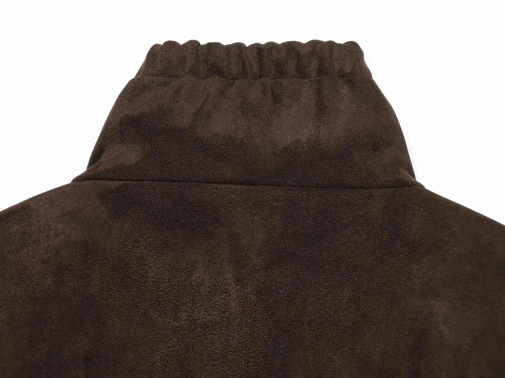Damen 2026 Herbst Winter Retro Elegante Jacke Damen Kunstwildleder Lässiger Schicker Reißverschluss-Mantel Trendiger Streetwear-Pendlermantel Brauner Damenmantel – Detail 8