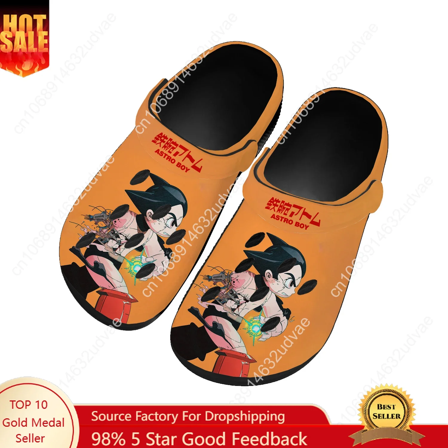 

Astro Boy Water Shoes Mens Womens Comfortable Fashion Home Garden Clogs Customizd Sandals Beach Breathable Hole Slippers
